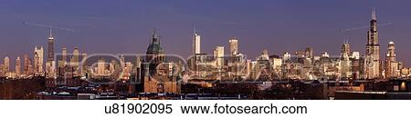 Stock Photography - Panorama of city seen from west. Fotosearch