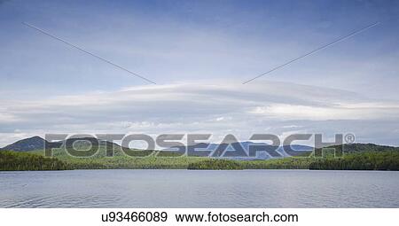Stock Photo - Panorama of Lake Placid. Fotosearch