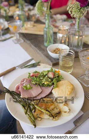 Plate with food View Large Photo Image Stock Image - Plate with food. Fotosearch