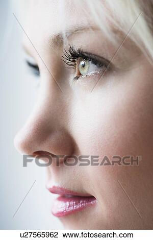 Profile of blonde woman View Large Photo Image Stock Image - Profile of blonde woman. Fotosearch