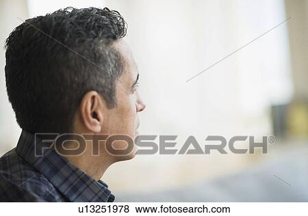 Stock Photo - Profile of mature man. Fotosearch