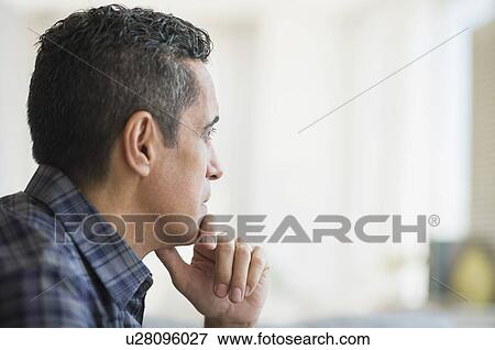 Stock Photo - Profile of mature man. Fotosearch