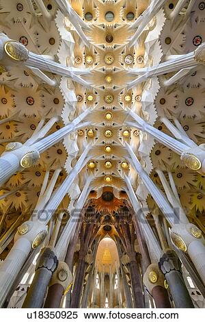 Sagrada Familia Church Interior Stock Photography U Fotosearch