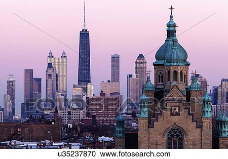 Saint Nicholas Ukrainian Catholic Cathedral and downtown district View Large Photo Image Stock Image - Saint Nicholas Ukrainian Catholic Cathedral and downtown district. Fotosearch