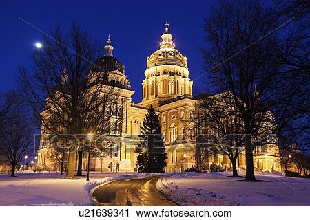 Stock Image - State Capitol of Iowa. Fotosearch