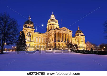 Stock Image - State Capitol of Iowa. Fotosearch