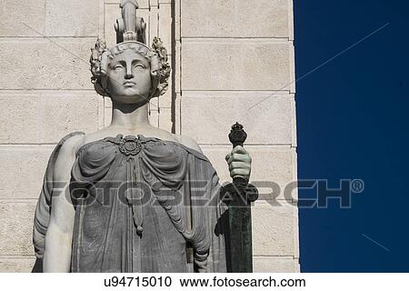 Stock Image - Statue on monument to Constitution of 1812. Fotosearch