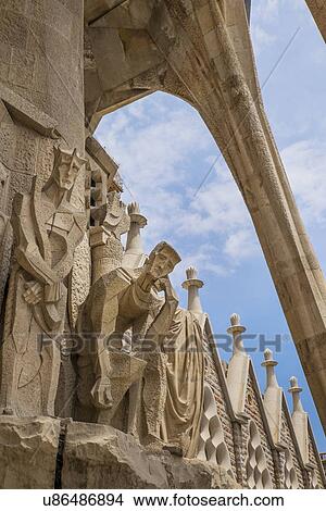 Statues on Sagrada Familia View Large Photo Image Picture - Statues on Sagrada Familia. Fotosearch