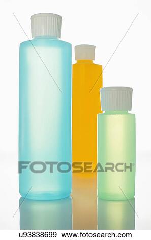 Stock Photo - Toiletries in bottles. Fotosearch