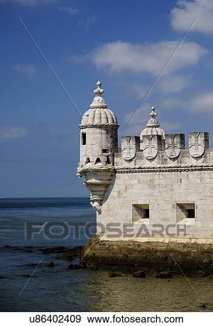 Torre de Belem View Large Photo Image Stock Photo - Torre de Belem. Fotosearch