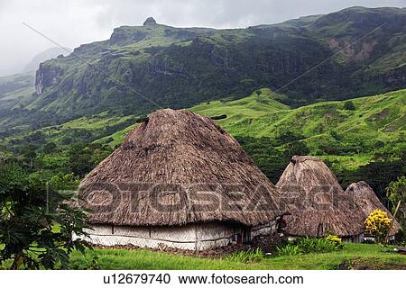Stock Image - Traditional village Navala. Fotosearch