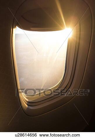 Stock Photograph - View from plane window. Fotosearch