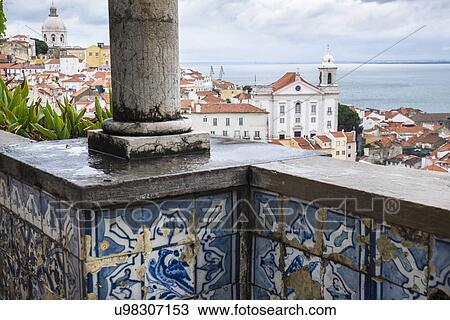 Stock Image - View of Alfama district. Fotosearch