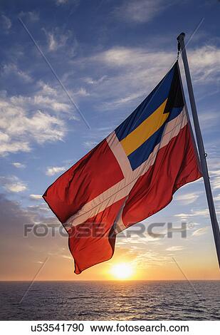 Stock Image - View of flag, Nassau, Bahamas. Fotosearch