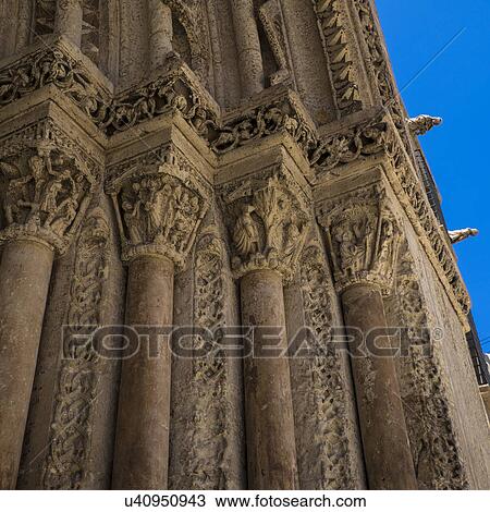 Stock Image - View of Santa Iglesia Cathedral, Detail. Fotosearch
