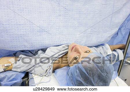 Stock Photo - Woman at hospital. Fotosearch