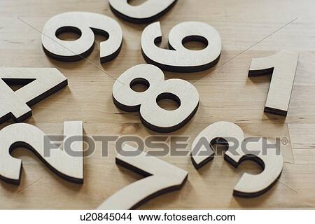 Picture - Wooden numbers. Fotosearch