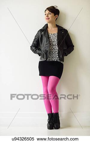 Young woman wearing pink stockings View Large Photo Image Stock Photography - Young woman wearing pink stockings. Fotosearch