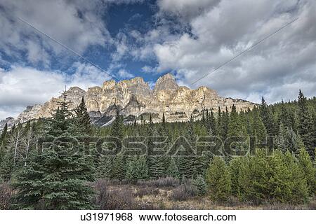 Stock Photo - Castle mountain escarpment. Fotosearch