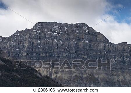 Stock Photograph - Castle mountain escarpment. Fotosearch