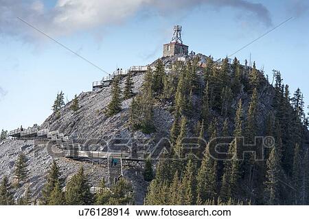 Picture - Gondola to the top of Tunnel Mountain . Fotosearch