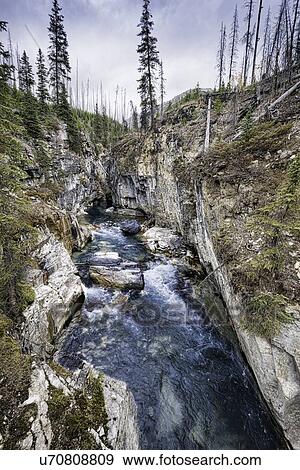 Marble Canyon in Kootenay National Park View Large Photo Image Stock Photo - Marble Canyon in Kootenay National Park. Fotosearch