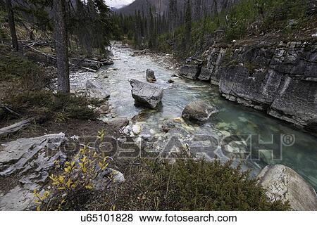 Stock Photo - Marble Canyon in Kootenay National Park, British Columbia. Fotosearch