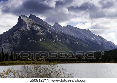 Mount Rundle via Vermilion Lakes View Large Photo Image Stock Image - Mount Rundle via Vermilion Lakes. Fotosearch