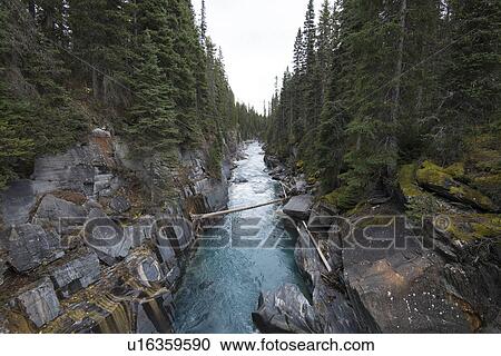 Stock Image - Numa Falls in Kootenay National Park, British Columbia. Fotosearch