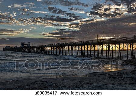 Oceanside, California pier View Large Photo Image Stock Photo - Oceanside, California pier. Fotosearch