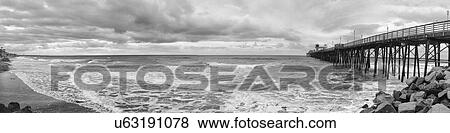 Stock Photo - Oceanside panoramic. Fotosearch