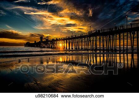 Oceanside pier at sunset View Large Photo Image Picture - Oceanside pier at sunset. Fotosearch