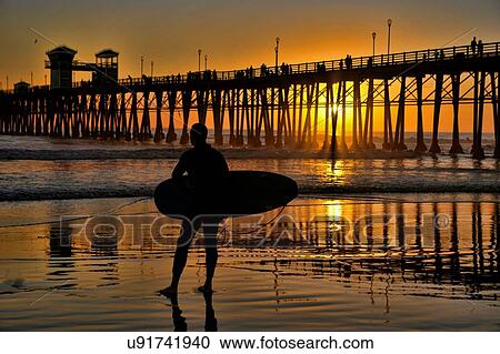 Oceanside sunset View Large Photo Image Stock Image - Oceanside sunset. Fotosearch