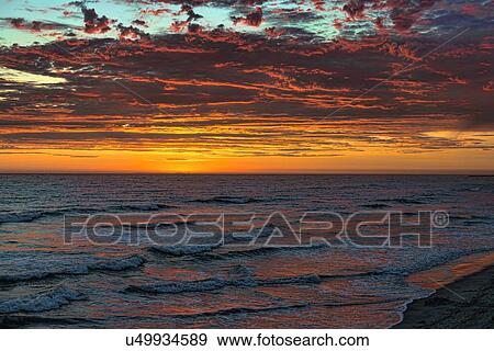 Oceanside sunset View Large Photo Image Stock Photo - Oceanside sunset. Fotosearch