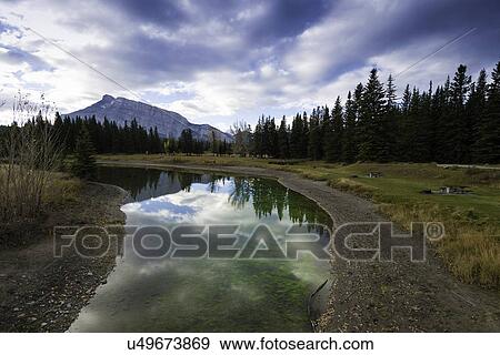 Reflections on Cascade Pond View Large Photo Image Stock Photo - Reflections on Cascade Pond. Fotosearch