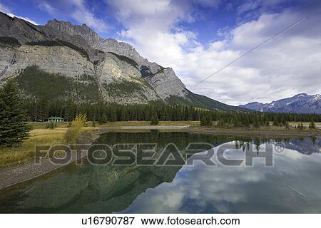 Stock Photo - Reflections on Cascade Ponds. Fotosearch