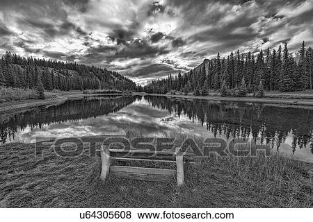 Two Jack Lake View Large Photo Image Stock Photo - Two Jack Lake. Fotosearch