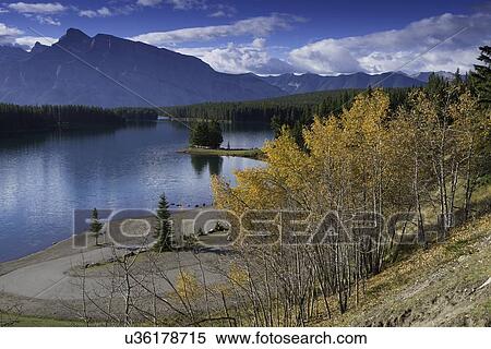 Stock Photography - Two Jack Lake. Fotosearch