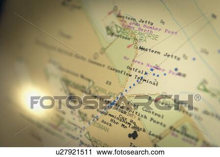 Stock Image - Close up of ship's navigation screen. Fotosearch