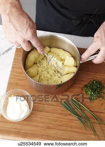 Stock Photo - How to make Rolled Rare Lamb Ratatouille Step 09. Fotosearch