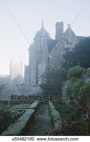 Kitchen garden of grand house on frosty morning View Large Photo Image Stock Image - Kitchen garden of grand house on frosty morning. Fotosearch