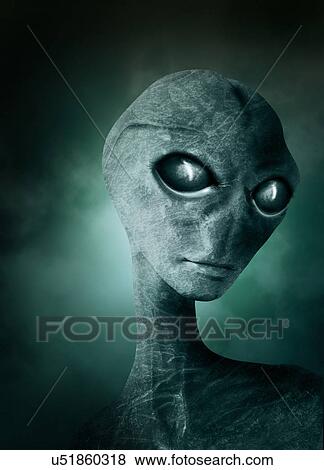 Alien View Large Illustration Stock Illustration - Alien. Fotosearch