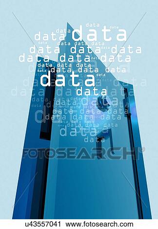 Clip Art - Data vault, conceptual artwork. Fotosearch