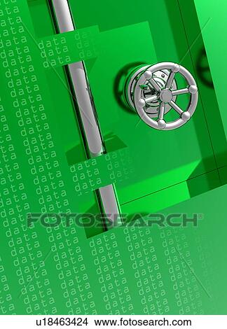 Data vault, conceptual artwork View Large Illustration Stock Illustration - Data vault, conceptual artwork. Fotosearch