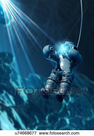 Diver wearing atmospheric diving suit View Large Illustration Stock Illustration - Diver wearing atmospheric diving suit. Fotosearch