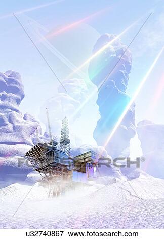 Stock Illustration - Futuristic mine. Fotosearch