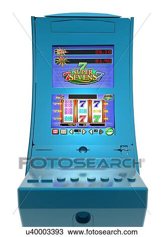 Drawing - Gambling machine. Fotosearch