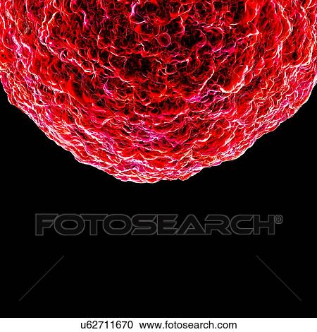 Clipart - Human t-cell leukemia virus, artwork. Fotosearch