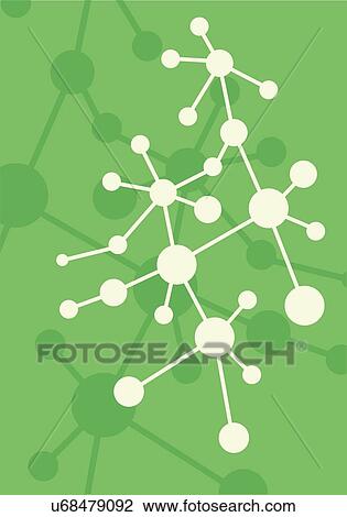 Molecule, artwork View Large Illustration Drawing - Molecule, artwork. Fotosearch