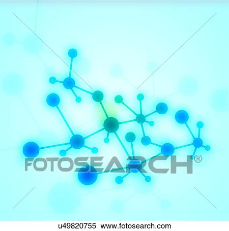 Stock Illustration - Molecule, artwork. Fotosearch